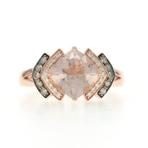 Le Vian Morganite Diamond Ring - Rose Gold 14k Cushion 2.44ctw